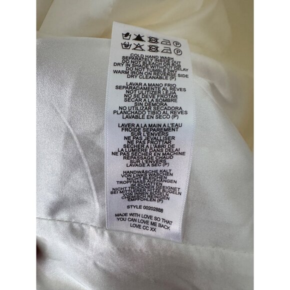 City Chic White Draped Dress Cross Back Straps Sweetheart Neckline Sheer Bridal - Picture 11 of 16